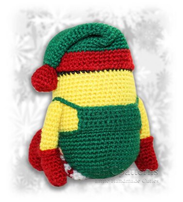 Minion Christmas Elf Crochet Pattern, Crochet Christmas Elf, Crochet Minion, Minion Crochet Pattern