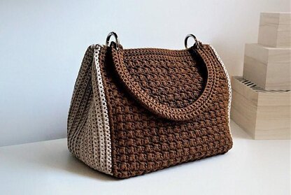 Crossed Stitch Double Colour Bag