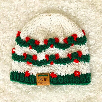 Deck the Halls Baby Hat - knitting pattern