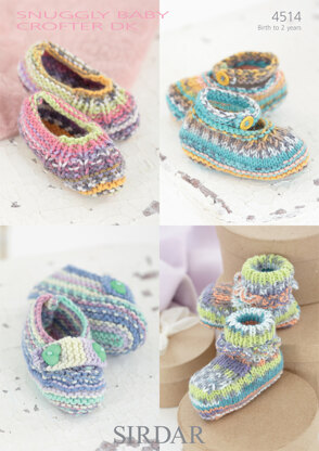 Shoes in Sirdar Snuggly Baby Crofter DK - 4514 - Downloadable PDF