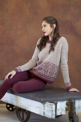 Women's Jumper Cladonia in Universal Yarn Fibra Natura Kingston Tweed - Downloadable PDF