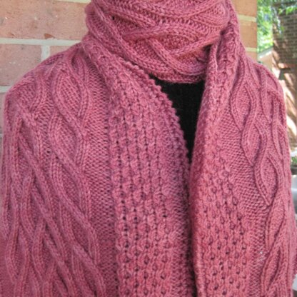 Warm Legan Cabled Stole