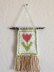 Coral Tulip Intarsia Tapestry Crochet Mini Wall Hanging