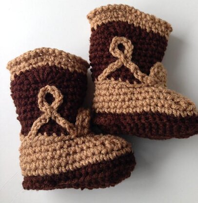 Cowboy Baby Booties