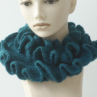 Boho Ruffle Cowl Scarf