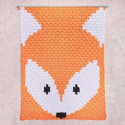 C2C - Fox Face - Corner to Corner Blanket