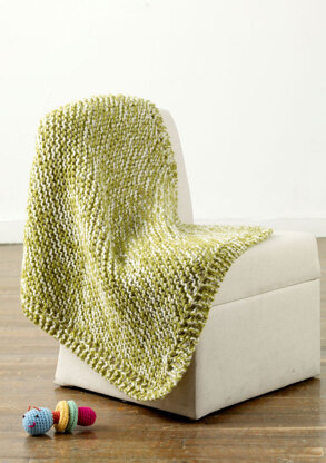 Gleeful Tweed Baby Blanket in Lion Brand Jiffy - 90142AD