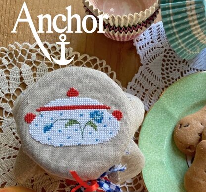 Anchor Embroidered Jar Lid - Tureen - ANC003-141 - Downloadable PDF