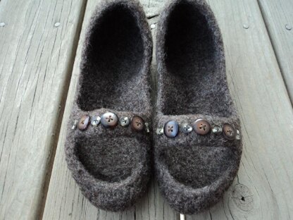 Peep Toe Slippers Felted Knit for Women