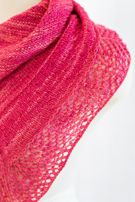 Sweet Clementine Triangular Shawl in SweetGeorgia Superwash Sport - Downloadable PDF