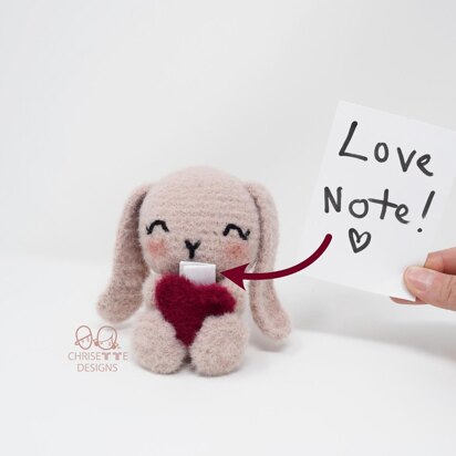 Valentine Note Bunny