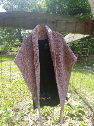 Easy Beginner Knit Shawl - Soft as Velvet Knitting pattern by Lena M