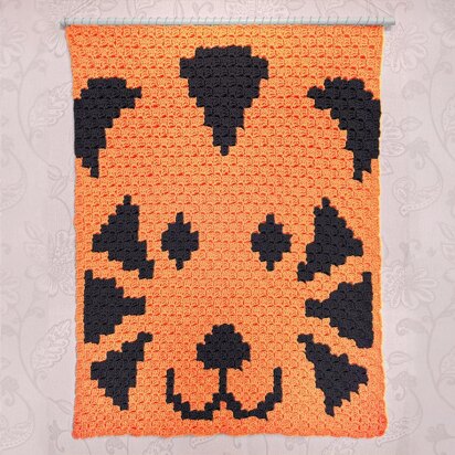 C2C - Tiger Face - Corner to Corner Blanket