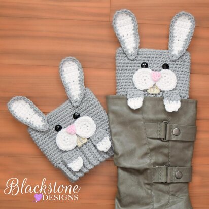 Peeping Bunny Boot Cuffs