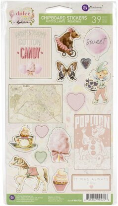 Prima Marketing Dulce By Frank Garcia Chipboard Stickers 39/Pkg - Icons W/Foiled Accents