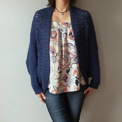 Madeline - lace border shrug cardigan