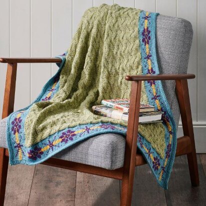 Texture and Fairisle Blanket - knitting pattern