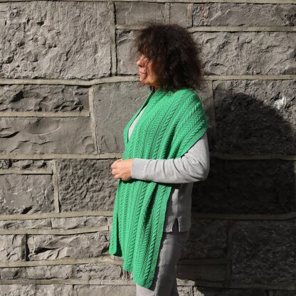 Irish Moss And Cables Shawl