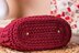 Cotton crochet shoulder bag "Glass of wine"