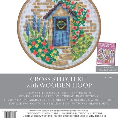 Creative World Of Crafts Summer Cottage Cross Stitch Kit - 18.5cm