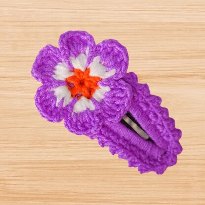 Crochet Flower Hair Clip Pattern PDF + Video Tutorial