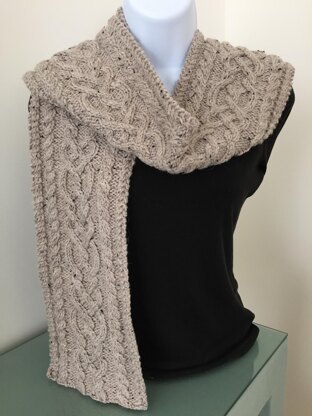 Killarney Cabled Scarf and Cowl