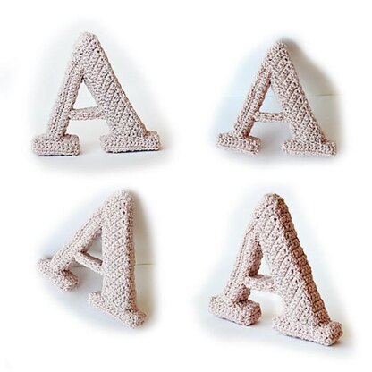 Letter A Crochet Pattern, 3D Letter Amigurumi