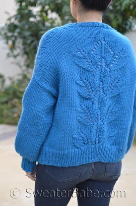 SweaterBabe 277 Big Leaf Cardigan PDF