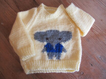 Baby Elephant Motif Jumper