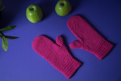 Warm hugs crochet mittens