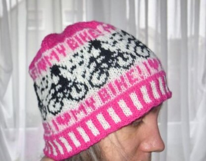 Girl bike rider beanie