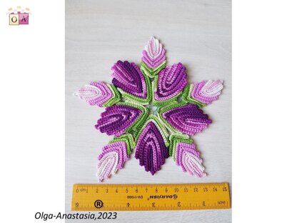Floral table doily pattern Irish crochet lace