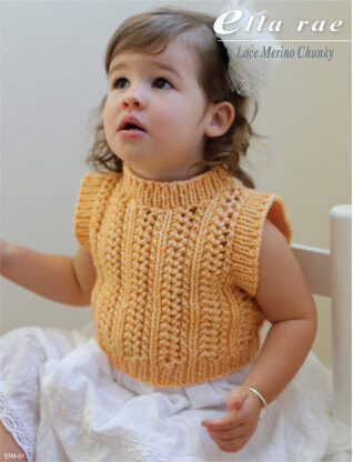 Lace Vest in Ella Rae Lace Merino Chunky - ER8-01 - Downloadable PDF