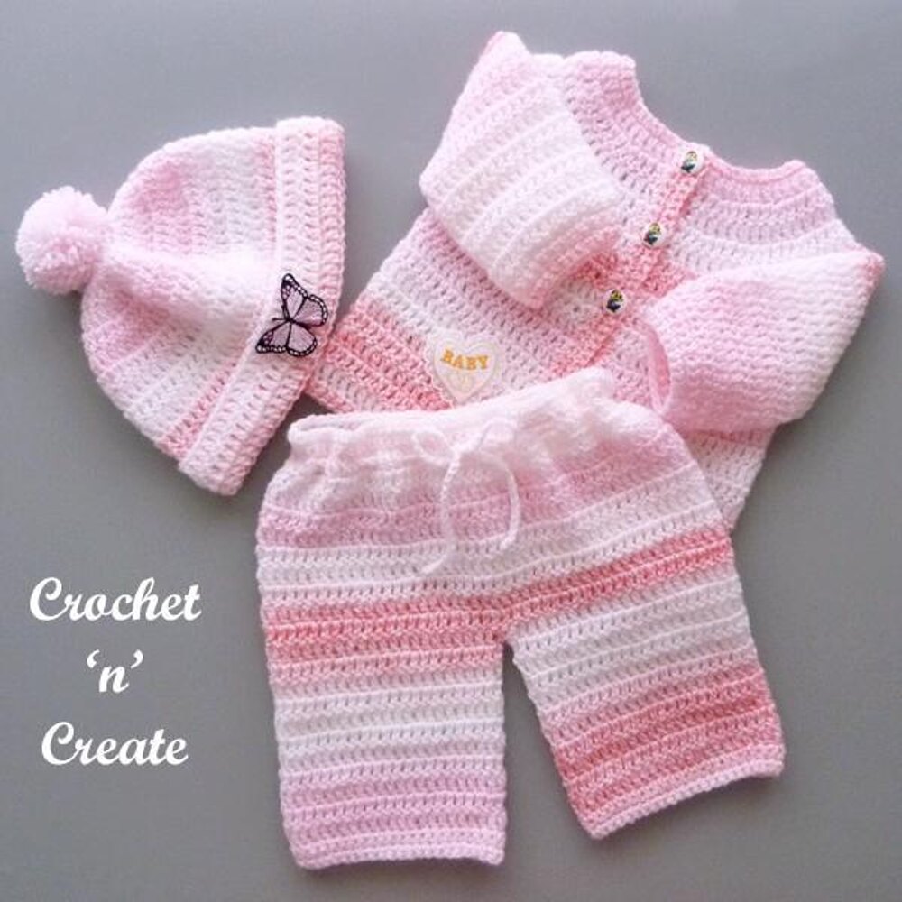 Easy Peasy Baby Set Crochet pattern by Crochet 'n' Create | LoveCrafts