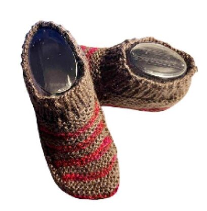 Cozy Home Slippers For Him Knitting Pattern