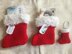 Easy Garter Stitch Christmas Stockings Gift Card Money & Tag DK Knitting Pattern