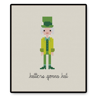 Hatters Gonna Hat - PDF Cross Stitch Pattern