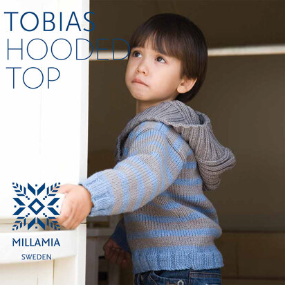 "Tobias Hooded Top" - Top Knitting Pattern For Boys in MillaMia Naturally Soft Merino