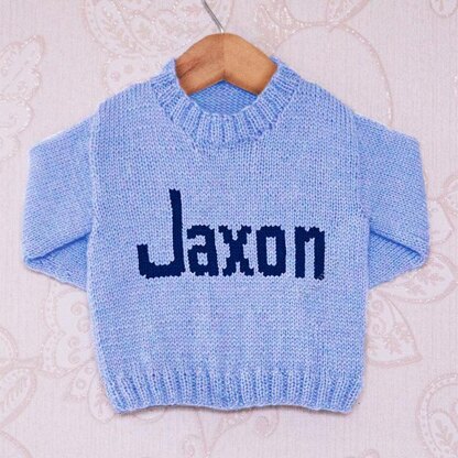 Intarsia - Jaxon Moniker Chart - Childrens Sweater