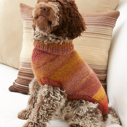 Proud Puppy Dog Sweater in Lion Brand Amazing - L32076 - knitting pattern