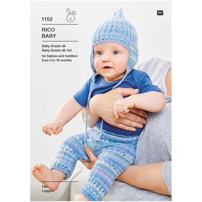 Leggins & Hat in Rico Baby Dream Luxury Touch Uni DK - 1152 - Leaflet