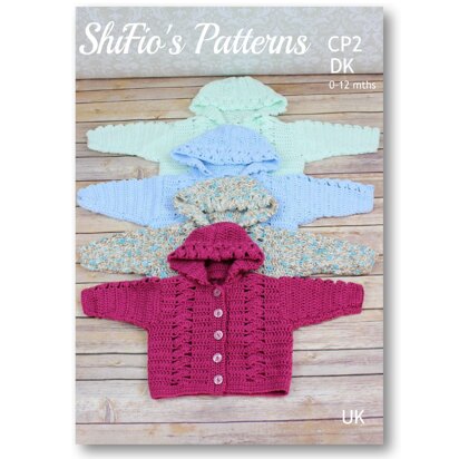 Crochet Pattern baby jacket  4 sizes  #2