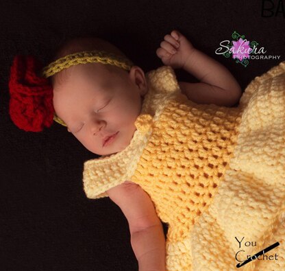 Princess Belle Crochet Baby Dress