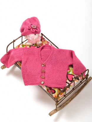 Keeping It Simple Baby Jacket & Hat in Caron Simply Soft - Downloadable PDF