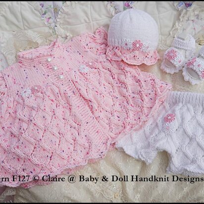 Summer Diamond Pattern Suit 16-22” doll/prem-3m+ baby