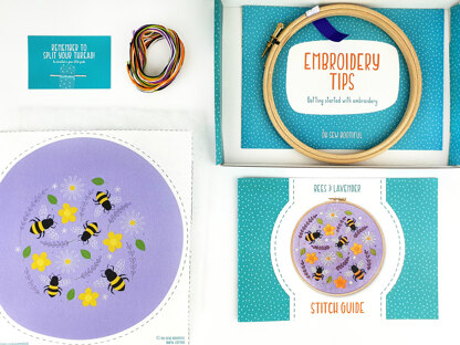 Oh Sew Bootiful Bees and Lavender Embroidery Kit