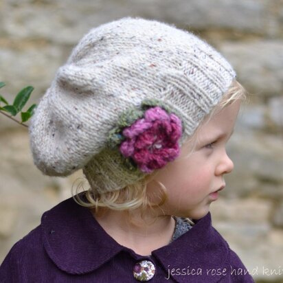 Baby, Child, Adult 'Little Petal' Slouchy Hat - knitting pattern