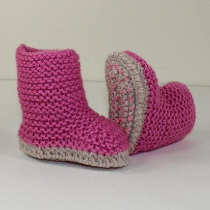 Toddler Chunky Boots - knitting pattern