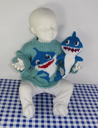 Baby and Toddler Shark Sweater and Toy