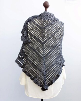 Simple Triangle Crocheted Shawl